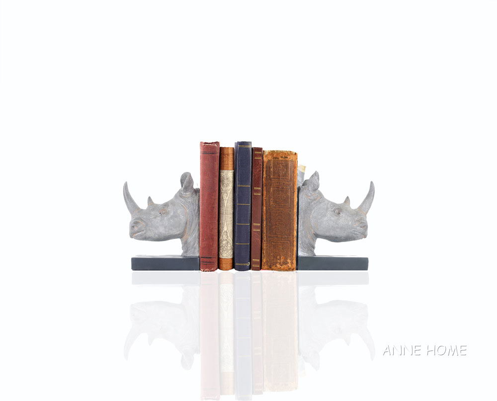 AT013 Anne Home - Rhino Head Bookend - Set of 2 AT013L00.jpg