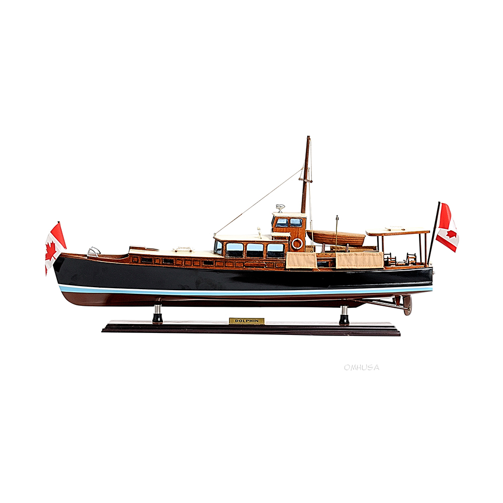 B105 Dolphin Painted Ship Model Fishing Boat b105-dolphin-painted-ship-model-l01.jpg