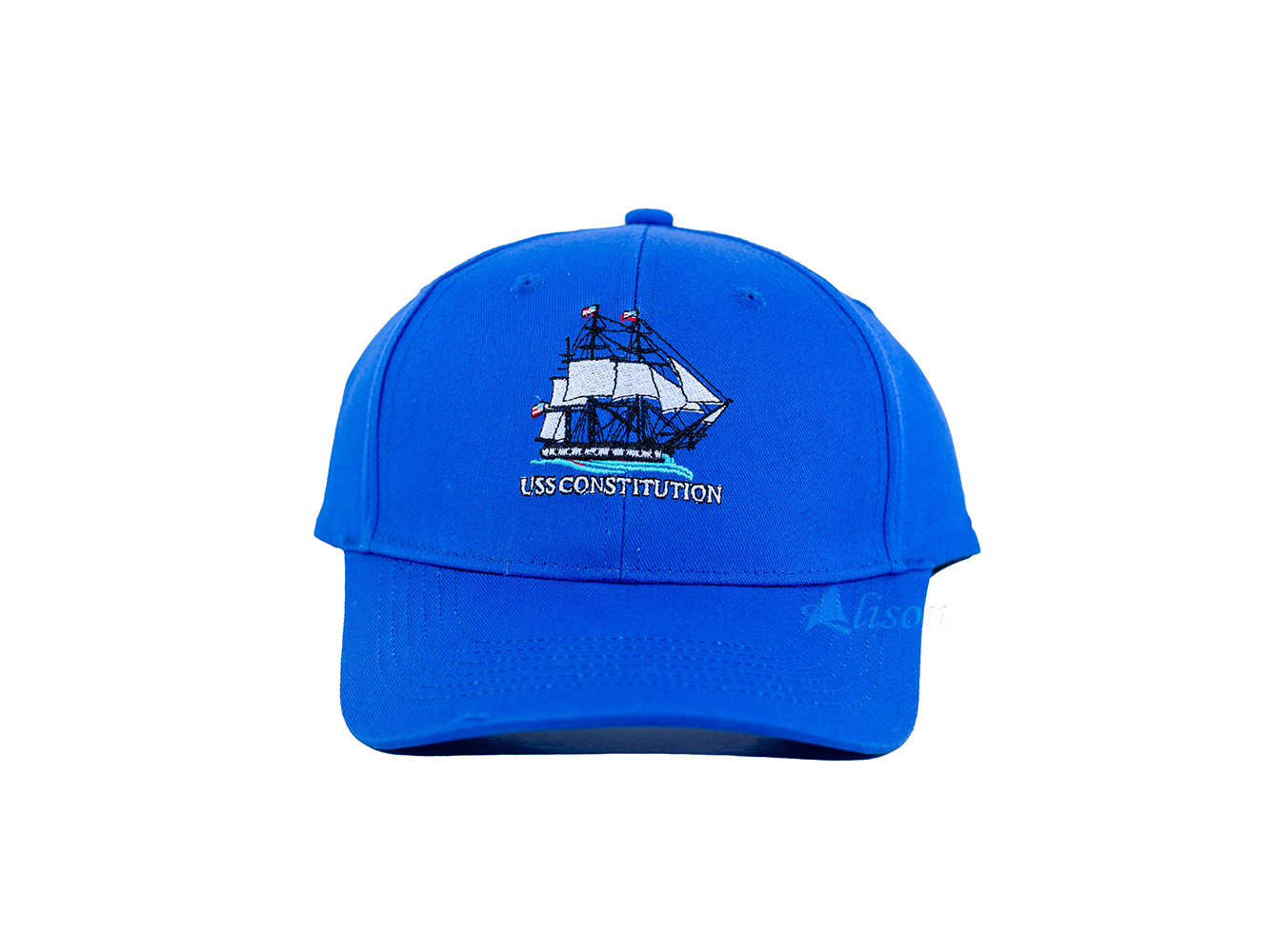 FA002 USS Constitution Embroidered Cap in Blue by Alison Nautical FA002L01.jpg