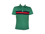 FA005 Hemingway Pilar Green w. Black & Red Stripes Regular Fit Polo Shirt by Alison Nautical 