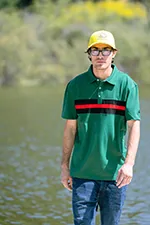 FA005 Hemingway Pilar Green w. Black & Red Stripes Regular Fit Polo Shirt by Alison Nautical fa005-hemingway-pilar-green-w-black-red-stripes-regular-fit-polo-shirt-by-alison-nautical-l05.jpg