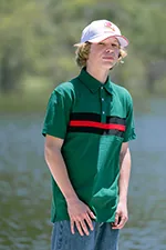 FA005 Hemingway Pilar Green w. Black & Red Stripes Regular Fit Polo Shirt by Alison Nautical fa005-hemingway-pilar-green-w-black-red-stripes-regular-fit-polo-shirt-by-alison-nautical-l08.jpg