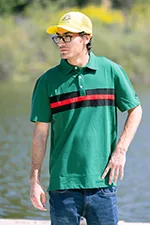 FA005 Hemingway Pilar Green w. Black & Red Stripes Regular Fit Polo Shirt by Alison Nautical fa005-hemingway-pilar-green-w-black-red-stripes-regular-fit-polo-shirt-by-alison-nautical-l15.jpg