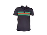 FA006 Hemingway Pilar Black w. Green & Red Stripes Regular Fit Polo Shirt by Alison Nautical fa006-hemingway-pilar-black-w-green-red-stripes-regular-fit-polo-shirt-by-alison-nautical-l01.jpg