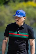 FA006 Hemingway Pilar Black w. Green & Red Stripes Regular Fit Polo Shirt by Alison Nautical fa006-hemingway-pilar-black-w-green-red-stripes-regular-fit-polo-shirt-by-alison-nautical-l11.jpg