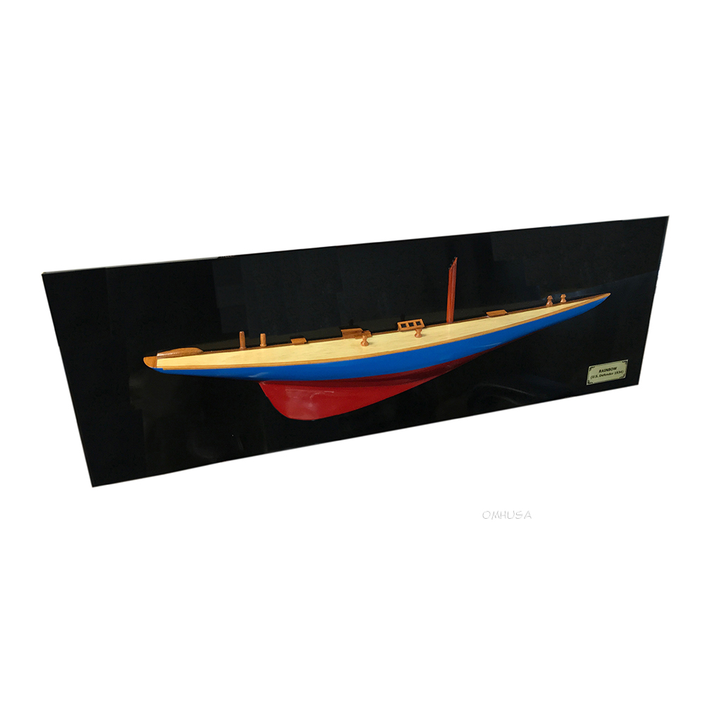 H009 Rainbow Half-Hull Scaled Model Boat Yacht Handmade h009-rainbow-halfhull-scaled-model-boat-yacht-handmade-l01.jpg