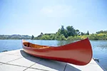 K019 Red Wooden Canoe 10ft With Ribs Curved Bow k019-red-wooden-canoe-10ft-with-ribs-curved-bow-l03.jpg