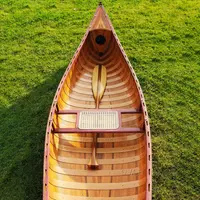 K034 Wooden Canoe With Ribs Curved bow 10 ft Display-Only k034-wooden-canoe-with-ribs-curved-bow-10-ft-displayonly-l02.jpg