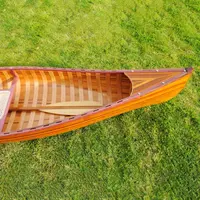 K034 Wooden Canoe With Ribs Curved bow 10 ft Display-Only k034-wooden-canoe-with-ribs-curved-bow-10-ft-displayonly-l06.jpg