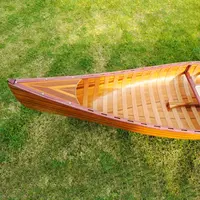 K034 Wooden Canoe With Ribs Curved bow 10 ft Display-Only k034-wooden-canoe-with-ribs-curved-bow-10-ft-displayonly-l07.jpg