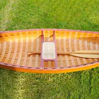 K034 Wooden Canoe With Ribs Curved bow 10 ft Display-Only k034-wooden-canoe-with-ribs-curved-bow-10-ft-displayonly-l08.jpg