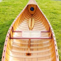 K034 Wooden Canoe With Ribs Curved bow 10 ft Display-Only k034-wooden-canoe-with-ribs-curved-bow-10-ft-displayonly-l10.jpg