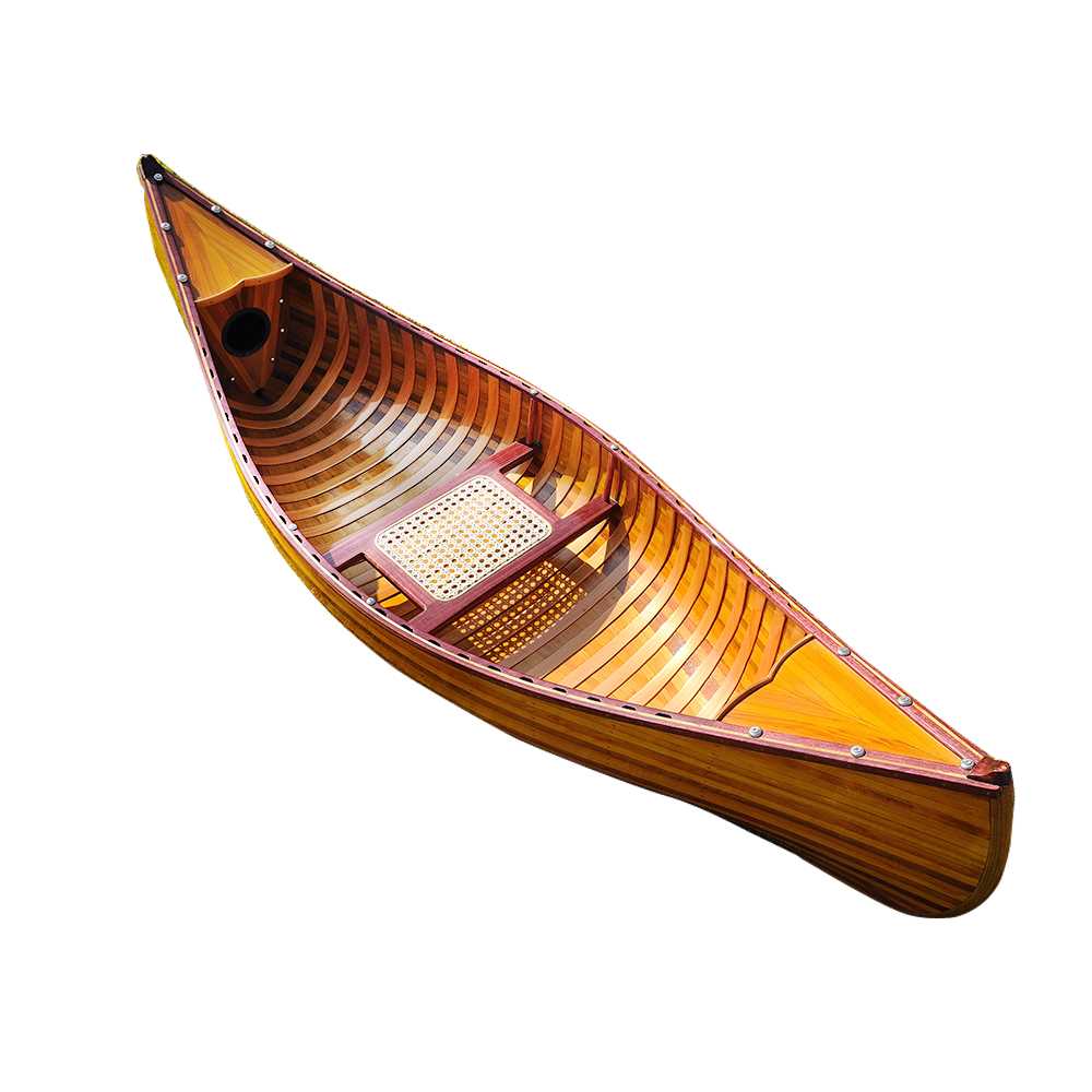 K037 Wooden Canoe With Ribs 6 ft Display-Only k037-wooden-canoe-with-ribs-6-ft-displayonly-l01.jpg