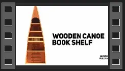 K079 Wooden Canoe Book Shelf 
