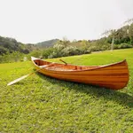 K080 Wooden Canoe With Ribs Curved Bow 12 ft 