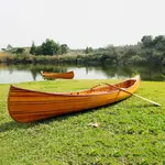 K080 Wooden Canoe With Ribs Curved Bow 12 ft 