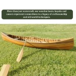 K080M Wooden Canoe With Ribs Curved Bow Matte Finish 12 ft 