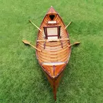 K084 Traditional Wooden Canoe With Ribs 