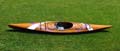 K096 Wooden Kayak with White & Purple Ribbon 15 ft 