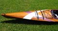 K096 Wooden Kayak with White & Purple Ribbon 15 ft 