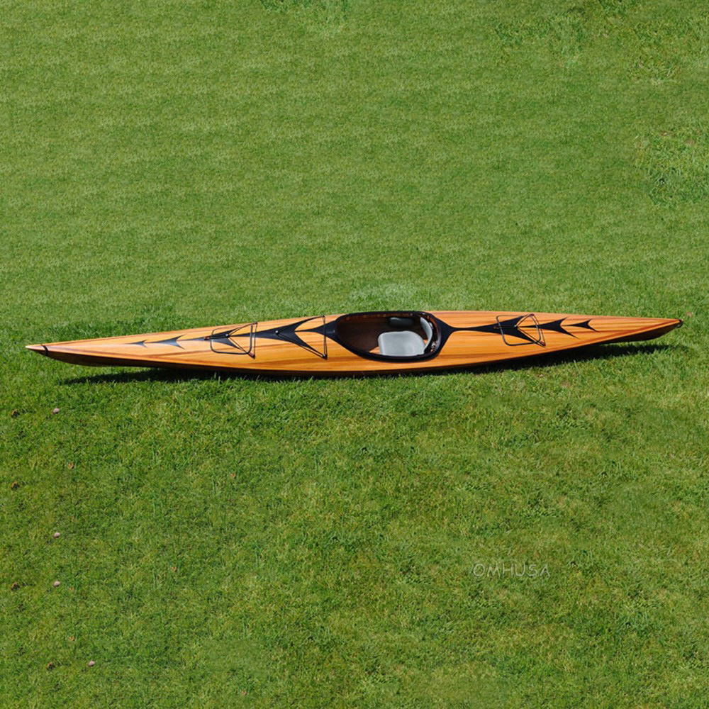 K103 Wooden Kayak with arrows design 17 ft k103-wooden-kayak-with-arrows-design-17-ft-l01.jpg