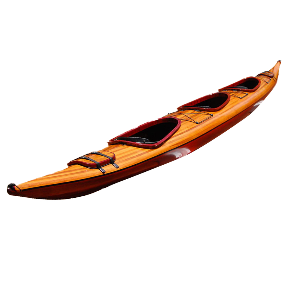K157 Triple Three-Person 3-Seater Family Wooden Kayak 20ft k157-triple-kayak-20ft-l01.jpg