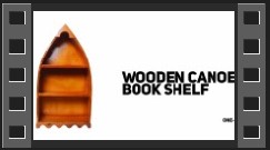 K192 Wooden Canoe Book Shelf Small 