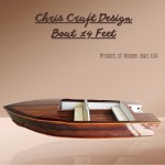 K199 Chris Craft Design Classic Wooden Runabout Boat 14.5 Foot 