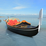 K223 Venetian Gondola Real Boat 21 