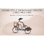 MS013 Asian Style Rickshaw Driver Card Holder 