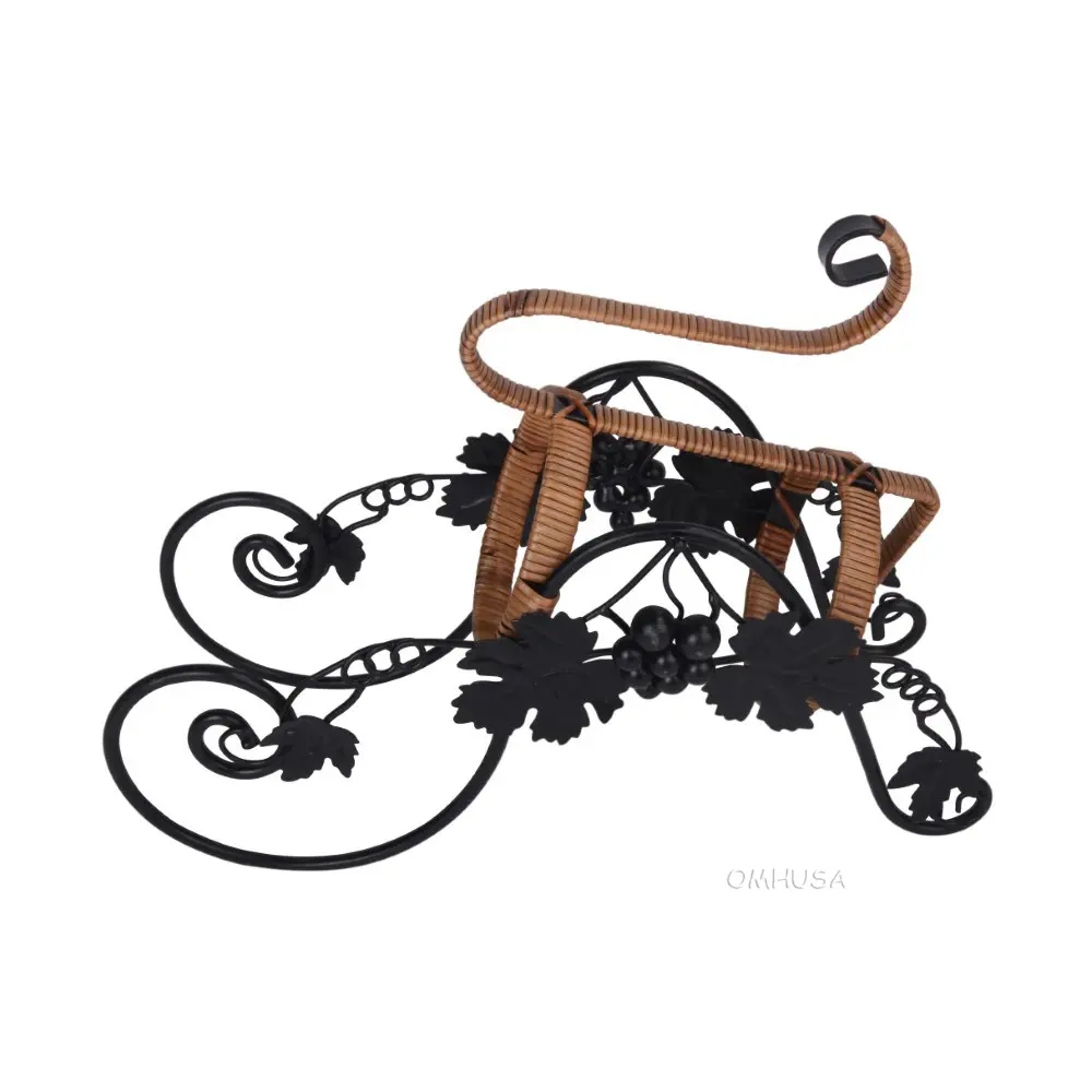 MS016 On the Vine Embellished Metal Carriage Wine Holder MS016-ON-THE-VINE-EMBELLISHED-METAL-CARRIAGE-WINE-HOLDER-L01.WEBP