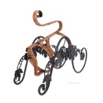 MS016 On the Vine Embellished Metal Carriage Wine Holder 