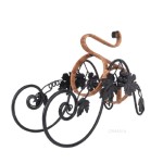 MS016 On the Vine Embellished Metal Carriage Wine Holder 