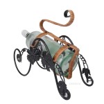 MS016 On the Vine Embellished Metal Carriage Wine Holder 