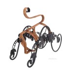 MS016 On the Vine Embellished Metal Carriage Wine Holder 