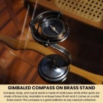 ND008 Gimbaled Compass on brass stand 