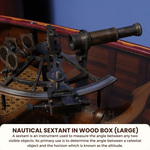 ND017 Nautical Sextant in wood box (Large) 