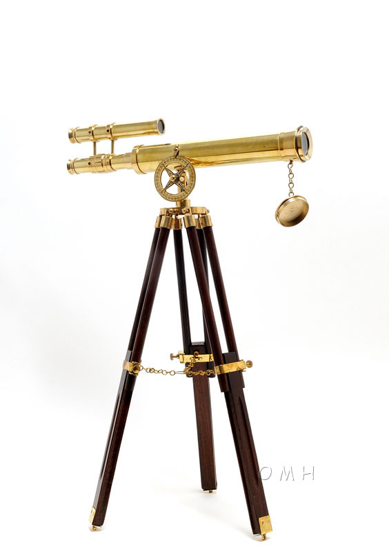 ND021 Brass Telescope with Stand- 18 Inch Nautical Decor ND021L01.jpg