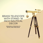 ND021 Brass Telescope with Stand- 18 Inch Nautical Decor 