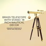 ND021 Brass Telescope with Stand- 18 Inch Nautical Decor 