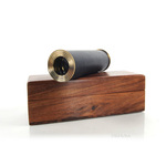 ND024 Handheld Telescope in wood box - Black Leather 