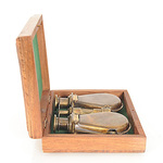 ND027 Folding Binocular in wood box 