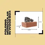 ND028 Folding Monocular in wood box 