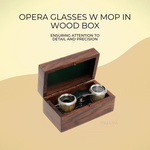 ND030 Opera glasses w MOP in wood box 