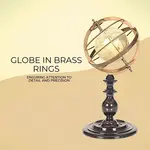 ND032 Globe in Brass rings 