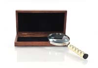 ND041 Magnifier in wood box- 4 inches 