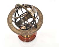 ND042 Armillary Sphere on wood base 