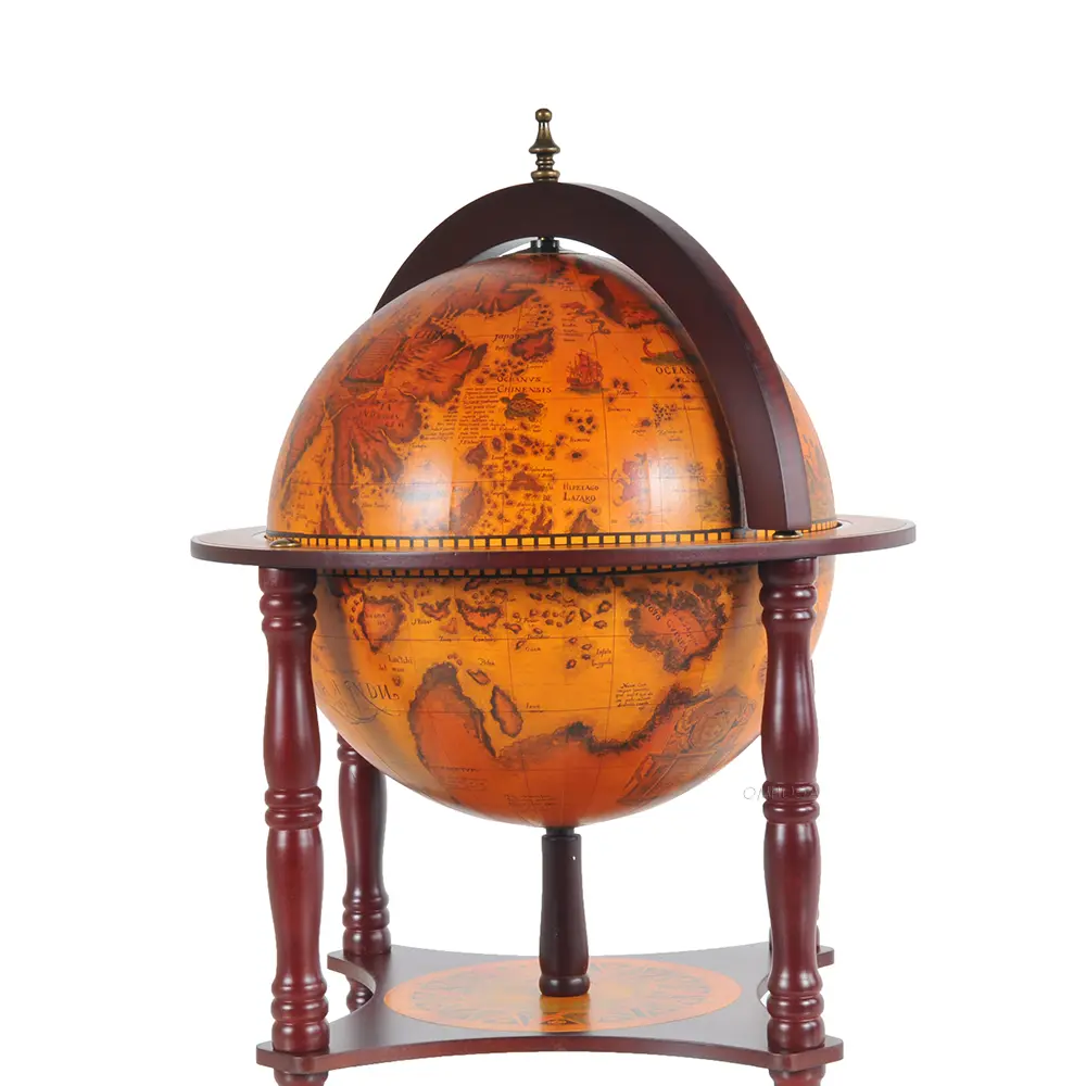 NG023 Red Globe 13 inches with chess holder with 4 legs stand NG023-RED-GLOBE-13-INCHES-WITH-CHESS-HOLDER-WITH-4-LEGS-STAND-L01.WEBP