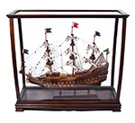 P095 Display Case for Midsize Tall Ship Classic Brown p095-display-case-for-midsize-tall-ship-classic-brown-l05.jpg