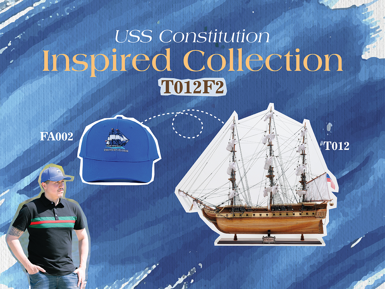 T012F2 Ultimate USS Constitution Combo: A Model Ship and Classic Hat t012f2-ultimate-uss-constitution-combo-a-model-ship-and-classic-hat-l01.jpg